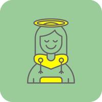 Angel Filled Yellow Icon vector