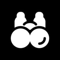 Binoculars Glyph Inverted Icon vector