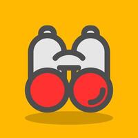 Binoculars Filled Shadow Icon vector