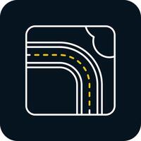 autopista línea amarillo blanco icono vector