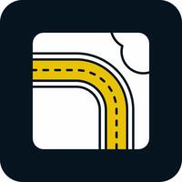 Highway Glyph Two Color Icon vector