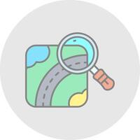 Find Line Filled Light Circle Icon vector