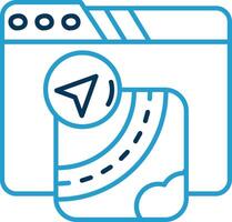Gpu Line Blue Two Color Icon vector