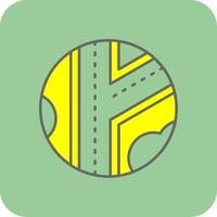 Road Filled Yellow Icon vector