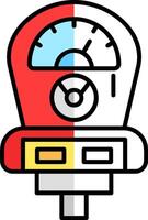 Meter Filled Half Cut Icon vector