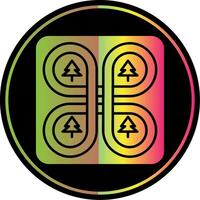 Overpass Glyph Due Color Icon vector