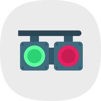 Crossing Flat Curve Icon vector