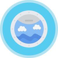 Porthole Flat Multi Circle Icon vector