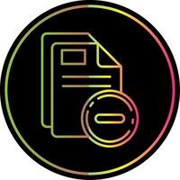 Close Line Gradient Due Color Icon vector
