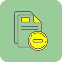 Close Filled Yellow Icon vector