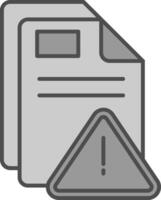 Alert Line Filled Greyscale Icon vector