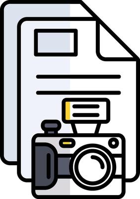 Picture Filled Half Cut Icon