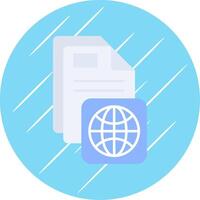 Internet Flat Blue Circle Icon vector