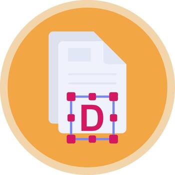 Font Flat Multi Circle Icon vector