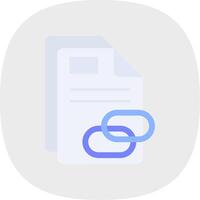 Link Flat Curve Icon vector