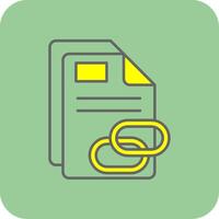 Link Filled Yellow Icon vector