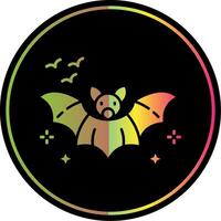 murciélago línea degradado debido color icono vector