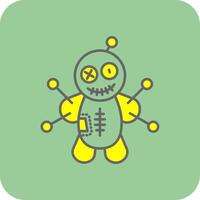 Voodoo Filled Yellow Icon vector