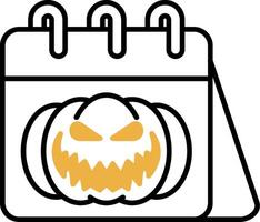 Halloween Skined Filled Icon vector