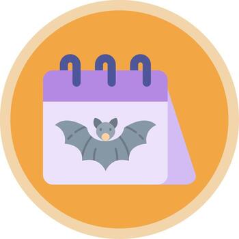 Demon Flat Multi Circle Icon vector
