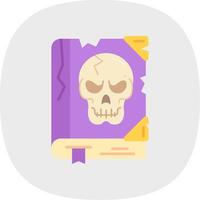 libro plano curva icono vector