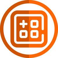 Menu Glyph Orange Circle Icon vector