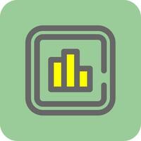 Statistics Filled Yellow Icon vector