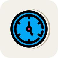 Timer Line Filled White Shadow Icon vector