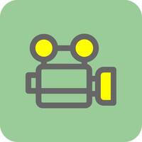 Video Filled Yellow Icon vector