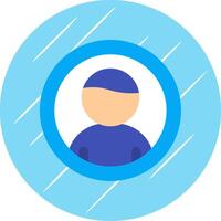 User Flat Blue Circle Icon vector