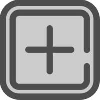 Add Line Filled Greyscale Icon vector