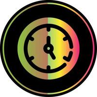 Timer Glyph Due Color Icon vector