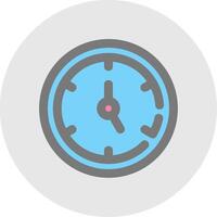 Timer Line Filled Light Circle Icon vector