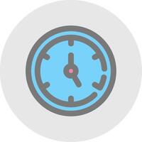 Timer Line Filled Light Circle Icon vector