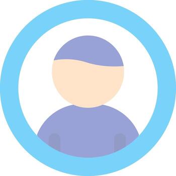 usuario plano ligero icono vector