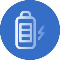 Battery Gradient Line Circle Icon vector