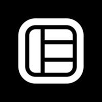 Layout Glyph Inverted Icon vector