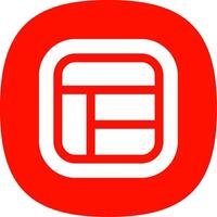Layout Glyph Curve Icon vector