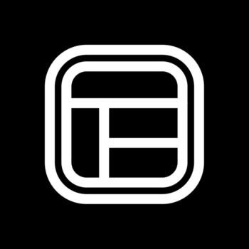 Layout Line Inverted Icon vector