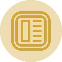 Layout Line Yellow Circle Icon vector