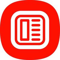 Layout Glyph Curve Icon vector