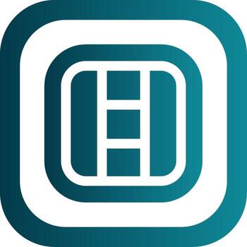 Layout Glyph Gradient Round Corner Icon vector