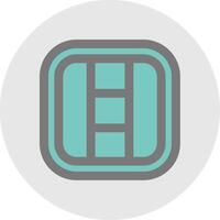 Layout Line Filled Light Circle Icon vector