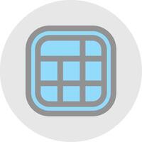 Layout Line Filled Light Circle Icon vector
