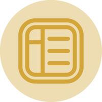 Layout Line Yellow Circle Icon vector