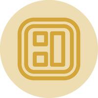 Layout Line Yellow Circle Icon vector