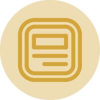 Layout Line Yellow Circle Icon vector