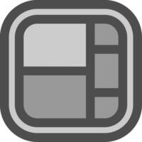 Layout Line Filled Greyscale Icon vector