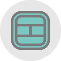 Layout Line Filled Light Circle Icon vector