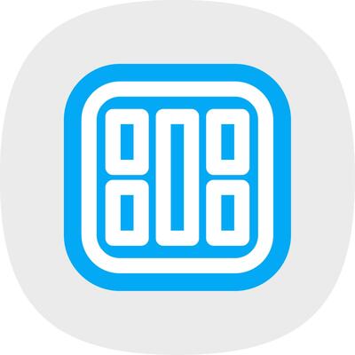 Layout Flat Curve Icon